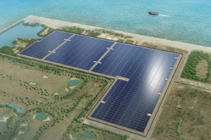 The mega solar panel planned by Mitsui