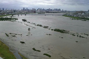 The Yodo River following Typhoon No. 18.